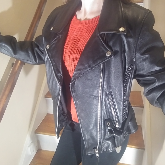 Classic vintage leather moto jacket XL EUC! - Picture 2 of 8